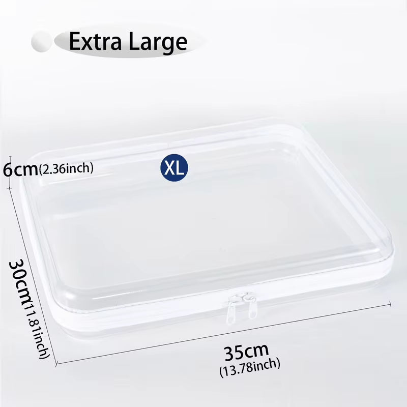 1Pc Home Organize Box Transparent Cosmetics Storage Bag Baby Toy Organize Box Waterproof Cosmetic Bag Children'S Toy Storage Box