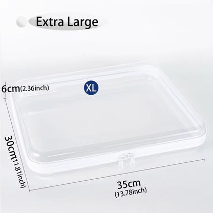 1Pc Home Organize Box Transparent Cosmetics Storage Bag Baby Toy Organize Box Waterproof Cosmetic Bag Children'S Toy Storage Box
