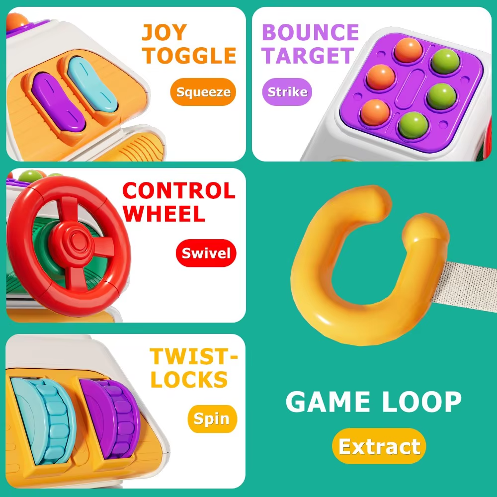 10 in 1 Baby Busy Board Cube Colors Montessori Sensory Toys Calm Emotions Early Education Children'S Busy Ball for 1-3 Years Old