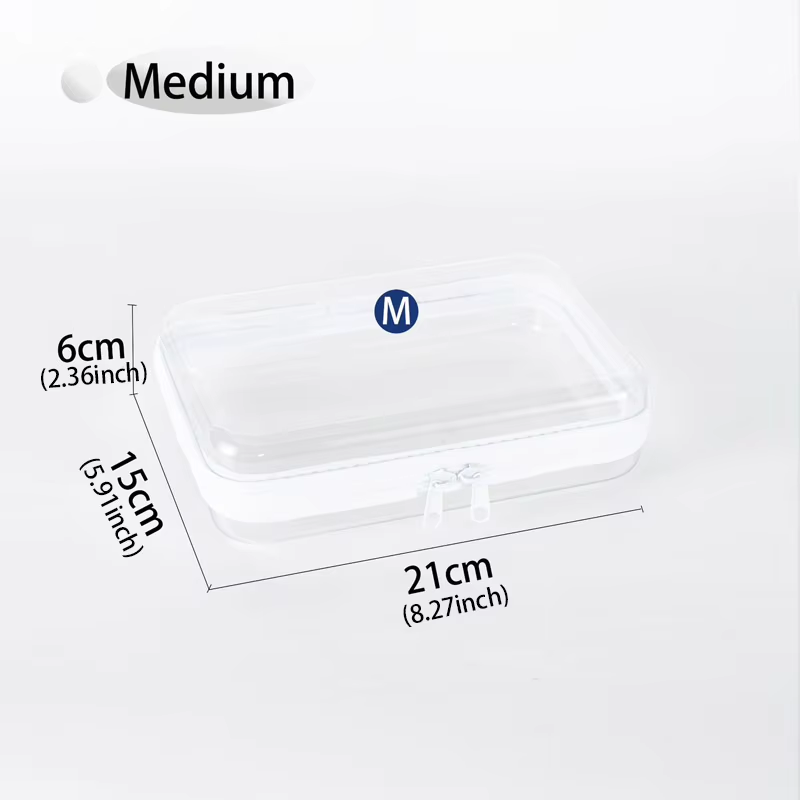 1Pc Home Organize Box Transparent Cosmetics Storage Bag Baby Toy Organize Box Waterproof Cosmetic Bag Children'S Toy Storage Box