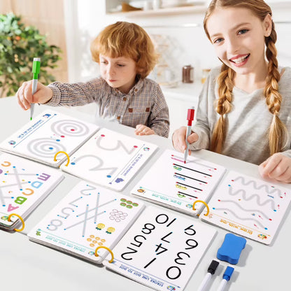 Reusable Magical Tracing Workbook Pen Control Training Book for Kids Handwriting Practice