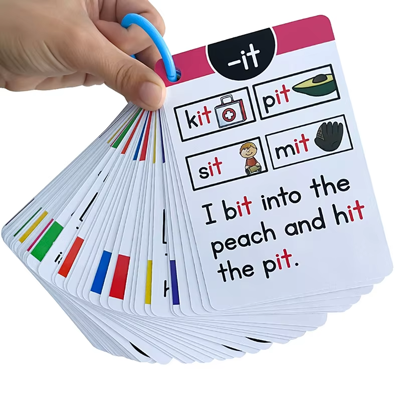 1Pcs Montessori English Phonics Learning Cards Kindergarten Educational Toys for Children Teacher Teaching Aid Flashcards