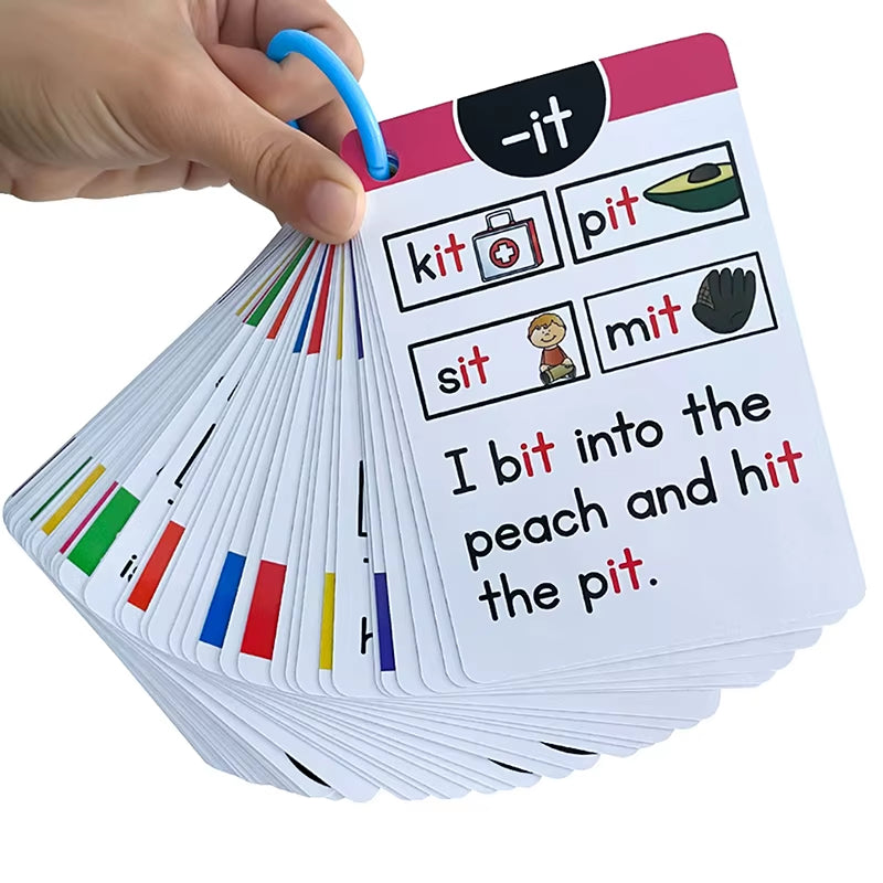 1Pcs Montessori English Phonics Learning Cards Kindergarten Educational Toys for Children Teacher Teaching Aid Flashcards