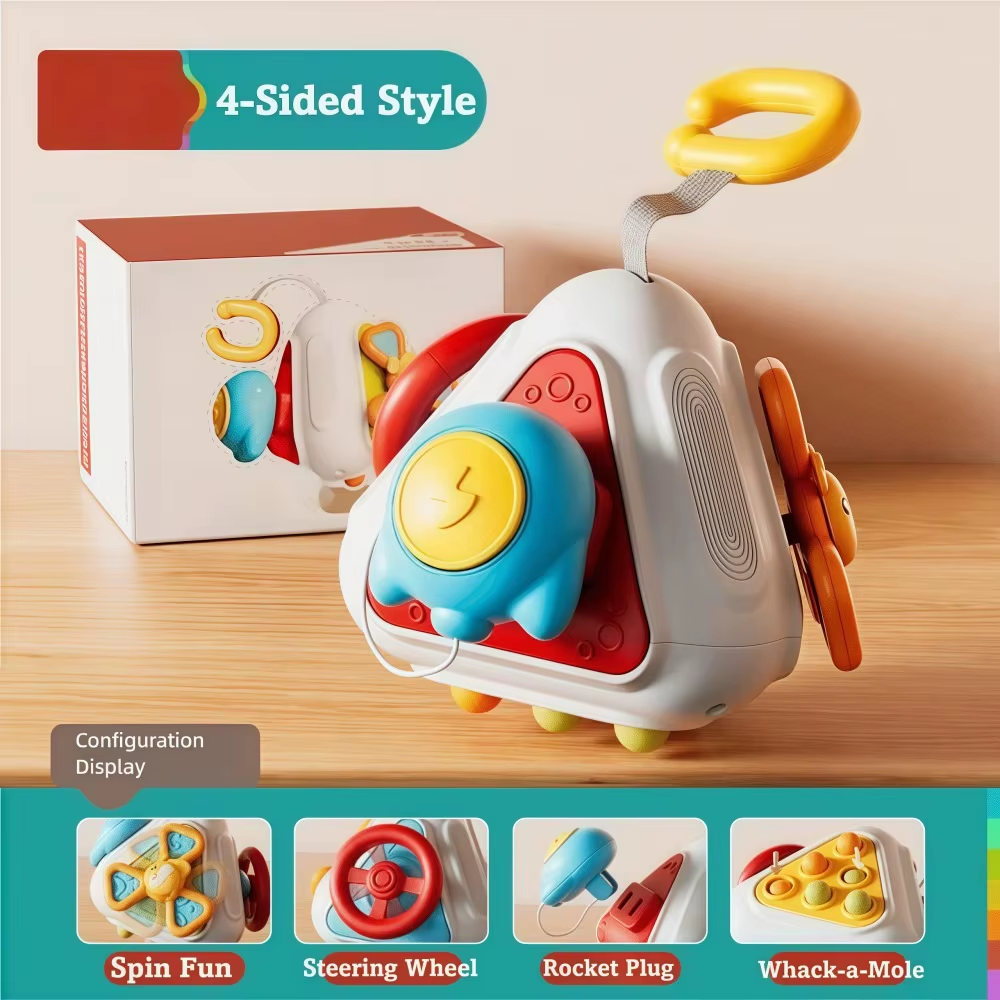 10 in 1 Baby Busy Board Cube Colors Montessori Sensory Toys Calm Emotions Early Education Children'S Busy Ball for 1-3 Years Old