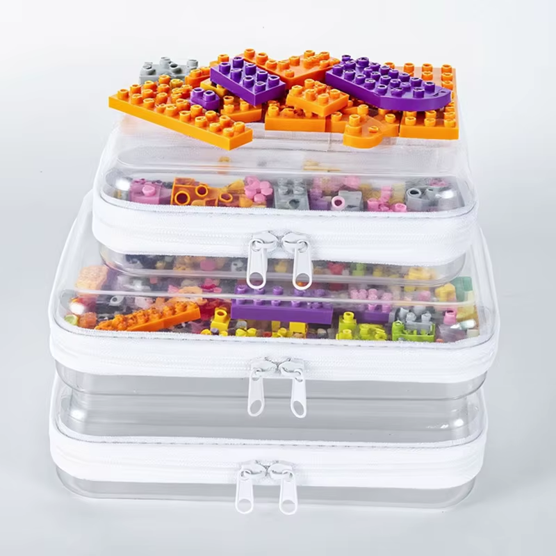 1Pc Home Organize Box Transparent Cosmetics Storage Bag Baby Toy Organize Box Waterproof Cosmetic Bag Children'S Toy Storage Box