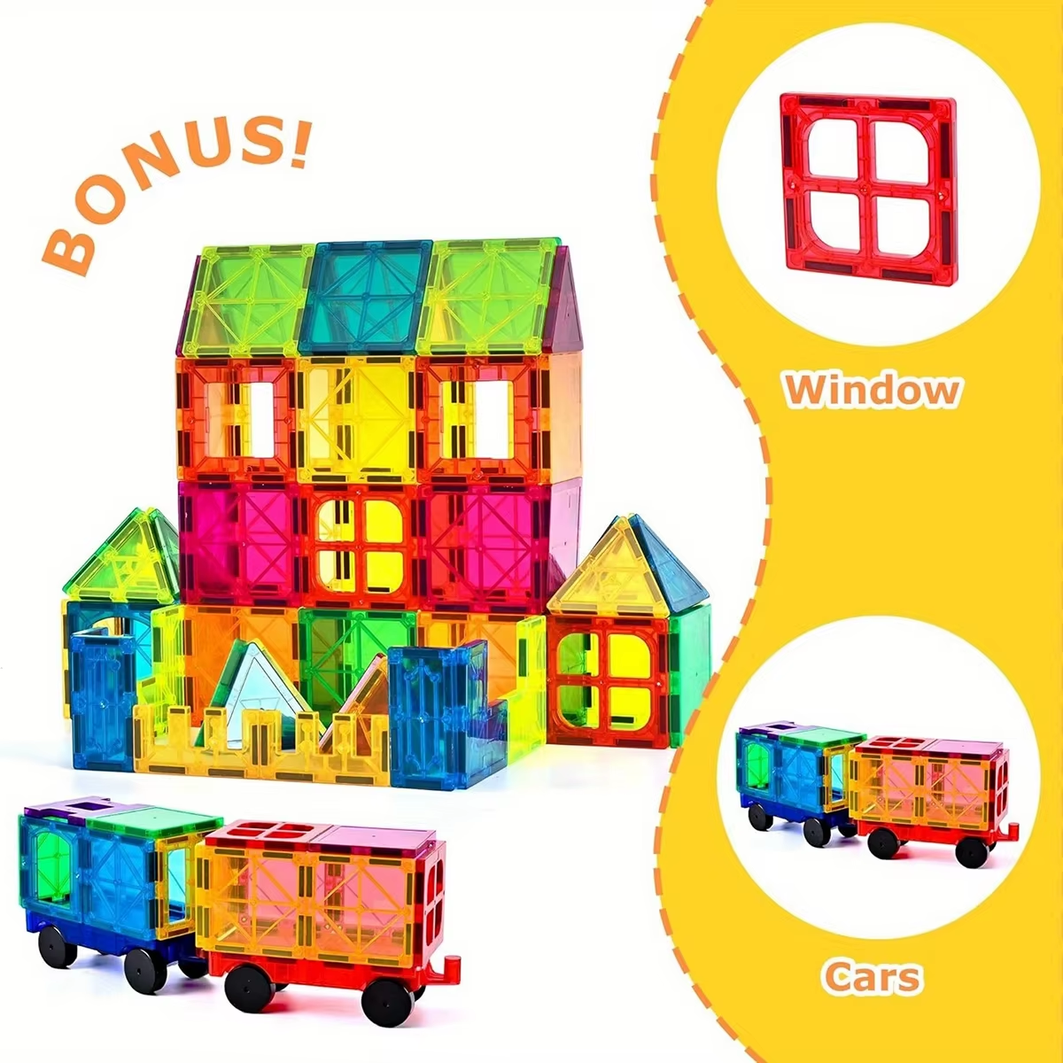 5.5Cm Magnetic Building Blocks Magnetic Force Plate Children'S Toys, Creative Architect Toys, Handheld Children'S Gifts