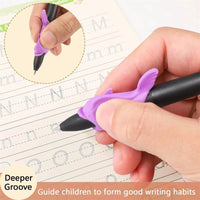 Kids English Grooved Handwriting Practice Set 4 Copybooks with Magic Pen and 6 Refills for Preschool Early Learning