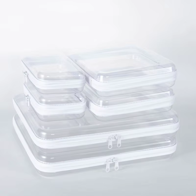 1Pc Home Organize Box Transparent Cosmetics Storage Bag Baby Toy Organize Box Waterproof Cosmetic Bag Children'S Toy Storage Box
