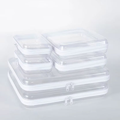 1Pc Home Organize Box Transparent Cosmetics Storage Bag Baby Toy Organize Box Waterproof Cosmetic Bag Children'S Toy Storage Box