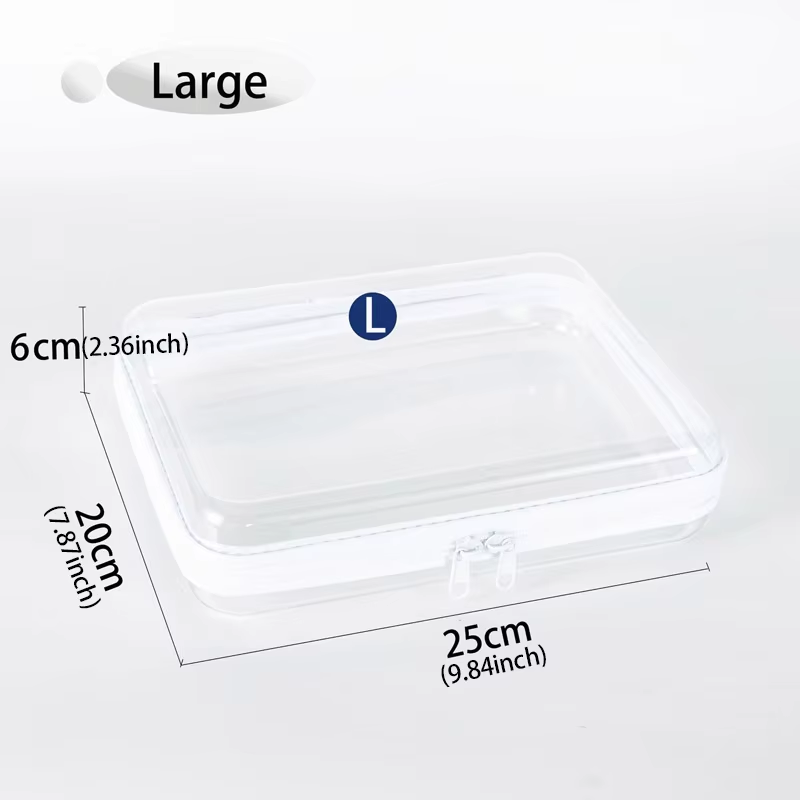 1Pc Home Organize Box Transparent Cosmetics Storage Bag Baby Toy Organize Box Waterproof Cosmetic Bag Children'S Toy Storage Box