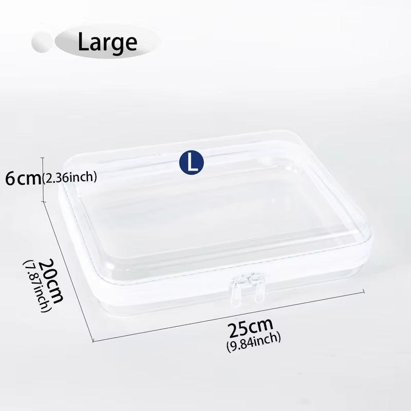 1Pc Home Organize Box Transparent Cosmetics Storage Bag Baby Toy Organize Box Waterproof Cosmetic Bag Children'S Toy Storage Box