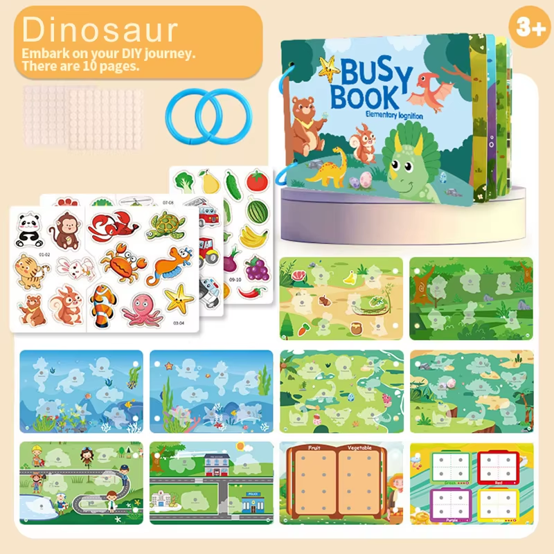1Set Puzzle DIY Quiet Book Busy Book Animal Number Letter Quietbook Montessori Interactive Preschool Enlightenment Card Book ZYF