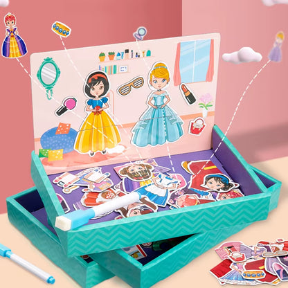 Multifunction Animal Puzzle Paper School Teaching Incentive Supplies Rewards Writing Magnetic Drawing Board Blackboard TMZ