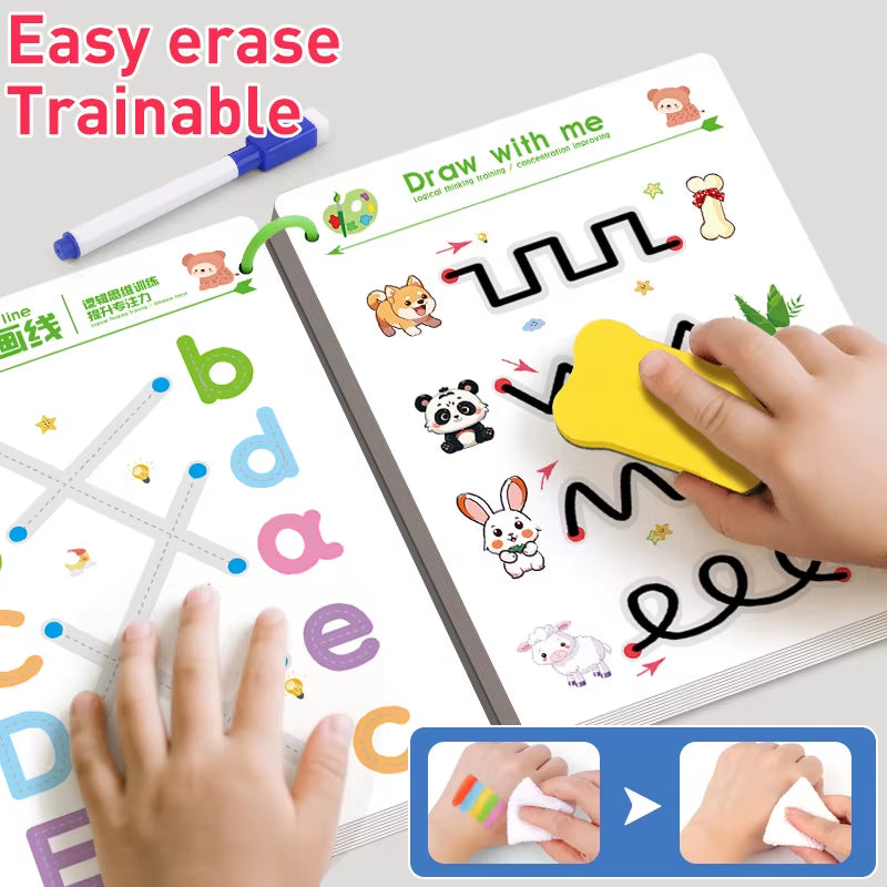 Kids Reusable Tracing Workbook
