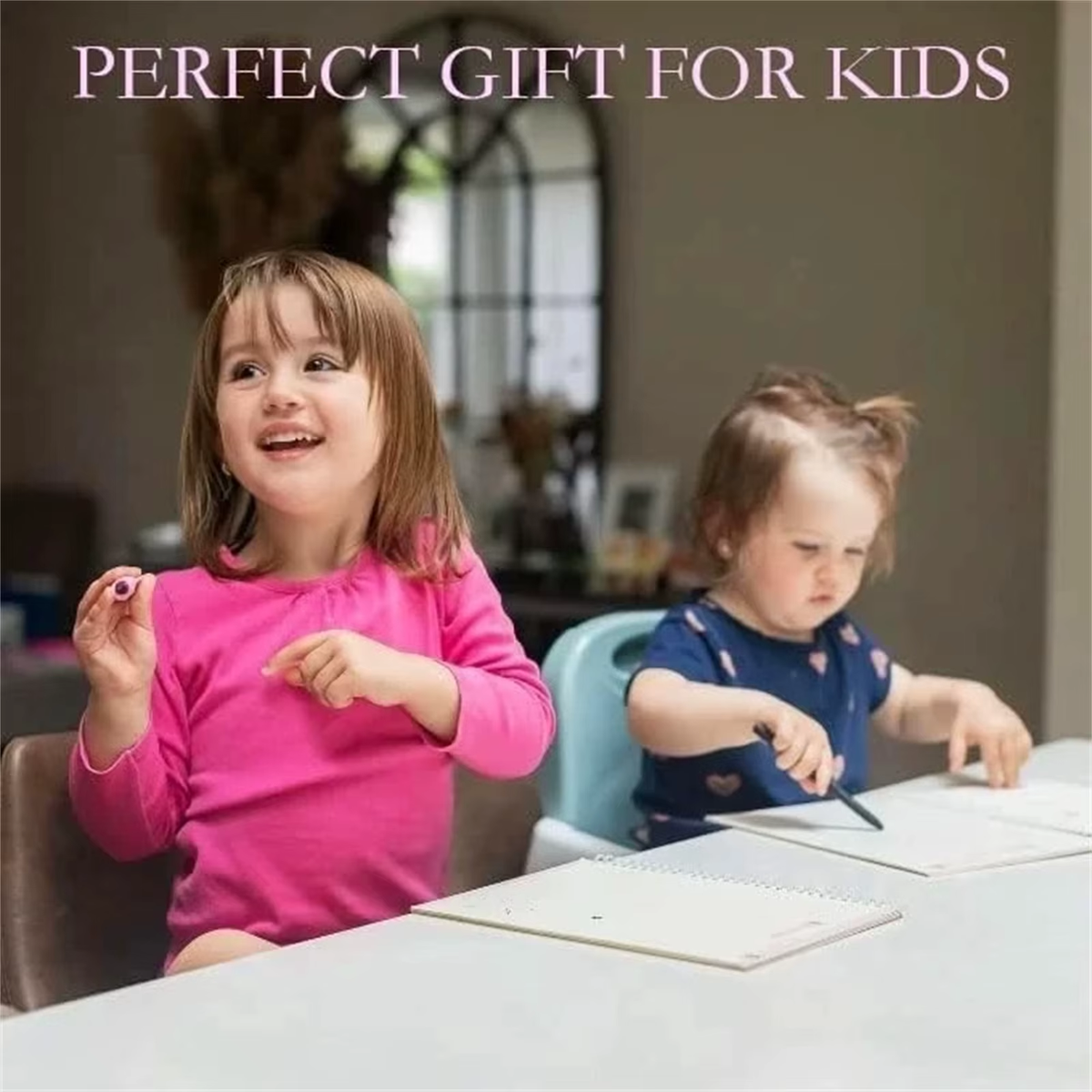 Kids English Grooved Handwriting Practice Set 4 Copybooks with Magic Pen and 6 Refills for Preschool Early Learning